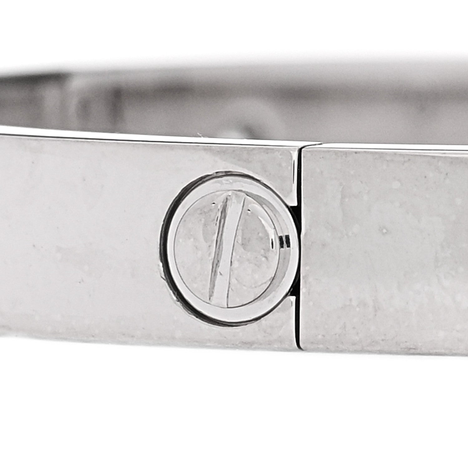 Cartier 18K White Gold 4 Diamond LOVE Bracelet 17 3 of 6