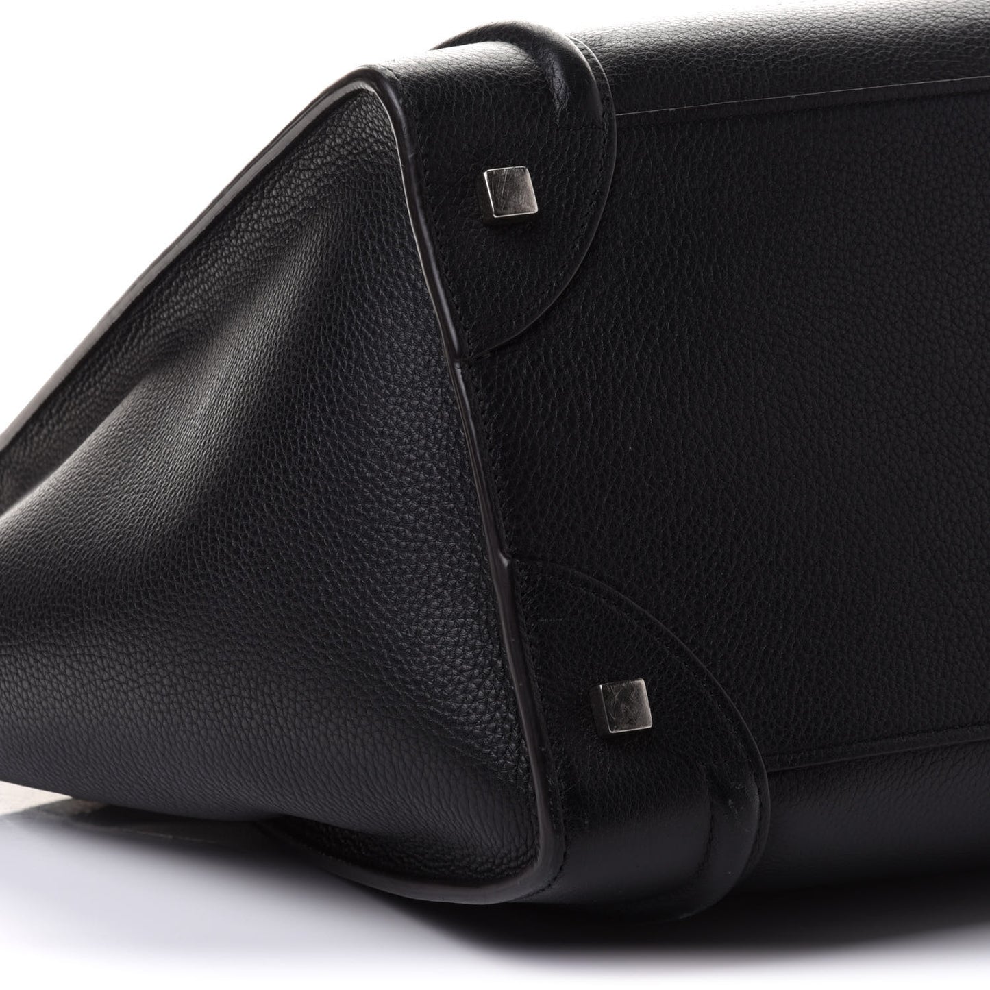 Drummed Calfskin Mini Luggage Black