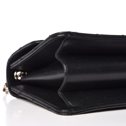 Chanel Sheepskin Quilted Beauty Lock Flap Black 11 of 13