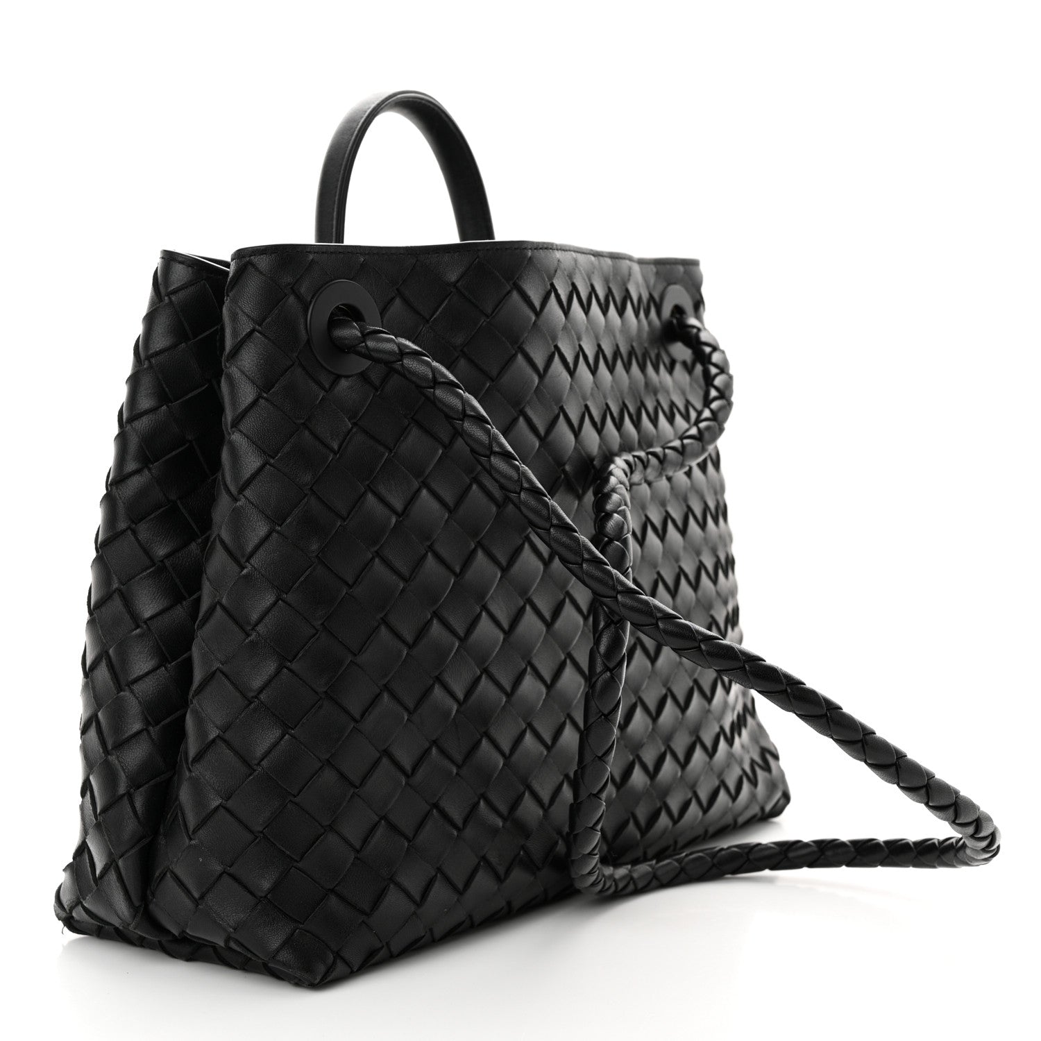Bottega Veneta Nappa Intrecciato Medium Andiamo Shoulder Bag Black 3 of 12