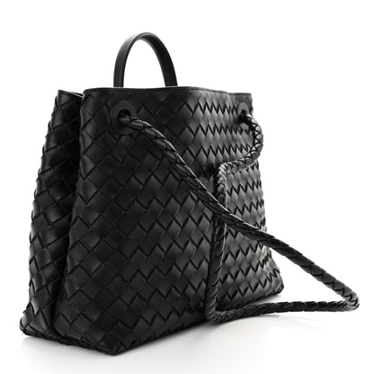 Bottega Veneta Nappa Intrecciato Medium Andiamo Shoulder Bag Black 3 of 12