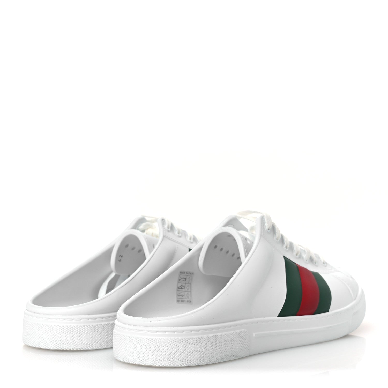 Gucci Rubber Ace Sabot Mules 42 Great White 5 of 12