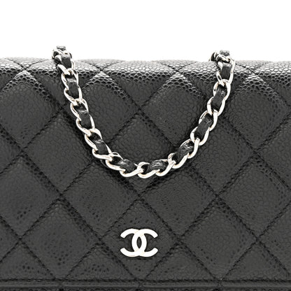 Chanel Caviar Quilted Wallet on Chain WOC Black 9 of 12