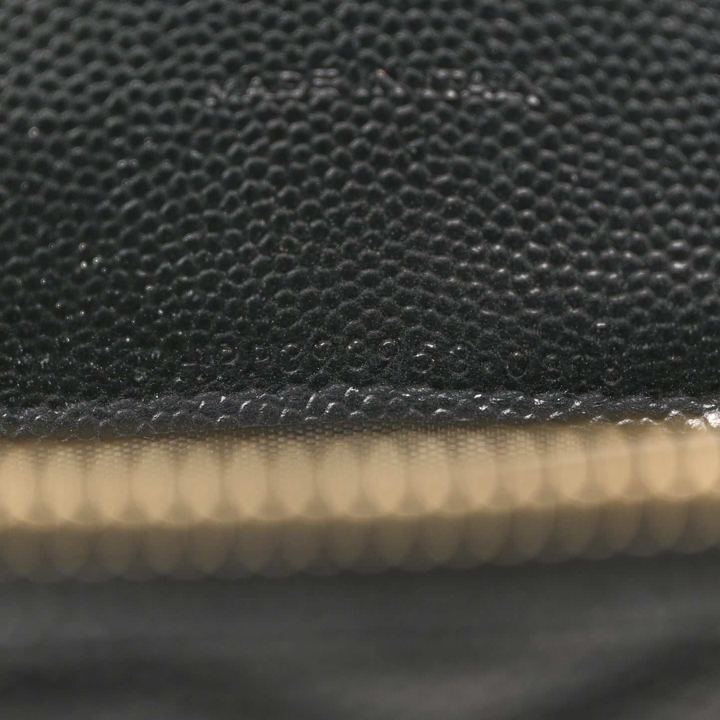 Grain De Poudre Matelasse Chevron Monogram Envelope Chain Wallet Black