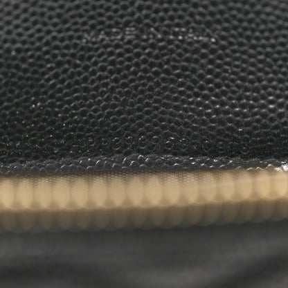 Saint Laurent Grain De Poudre Matelasse Chevron Monogram Envelope Chain Wallet Black 8 of 12