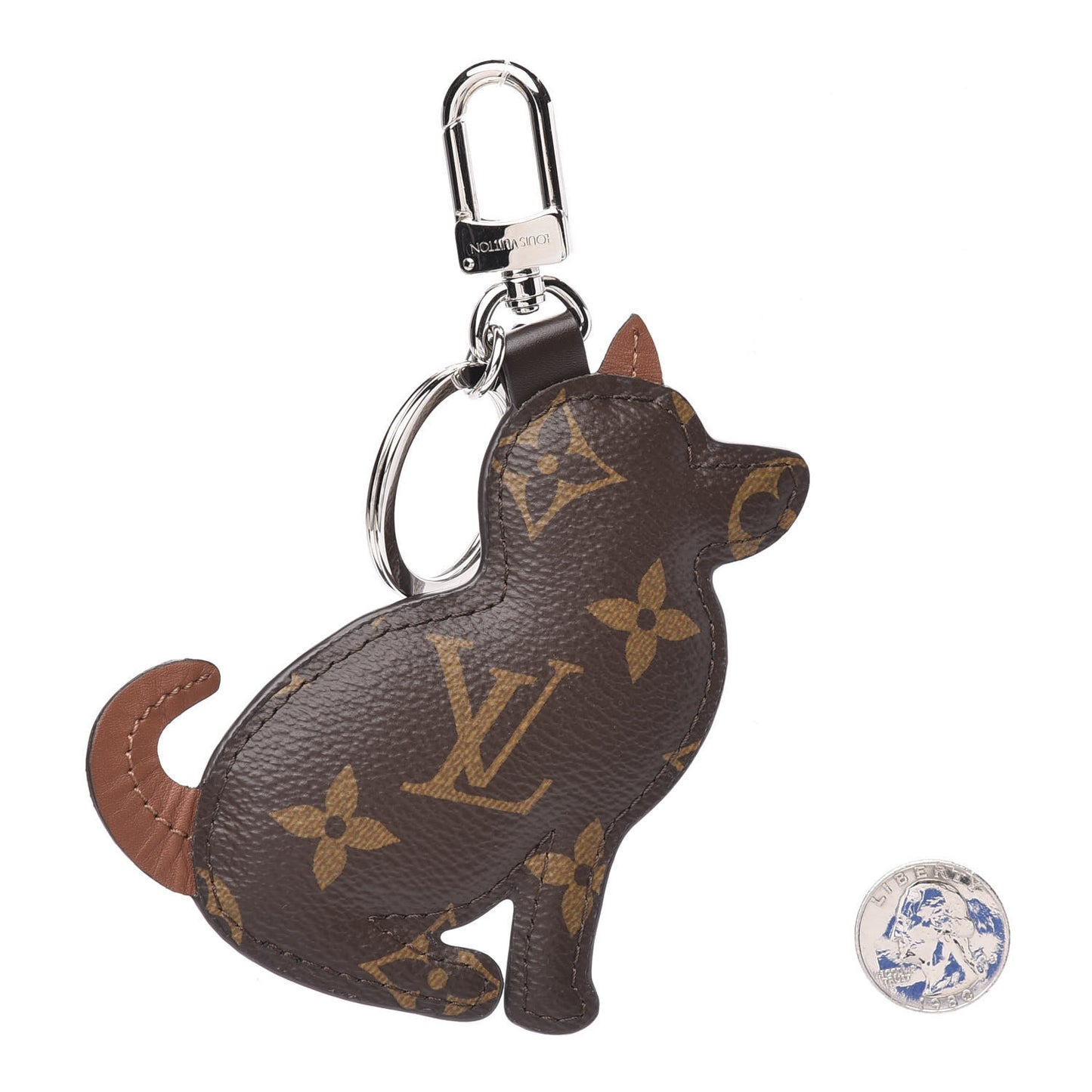 Monogram Dog Bag Charm Key Holder