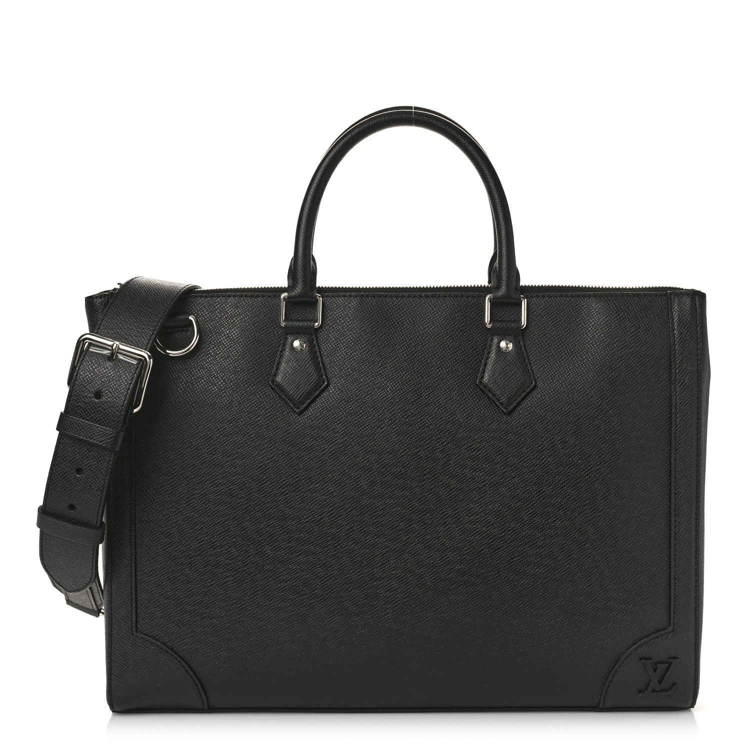 Louis Vuitton Taiga Slim Briefcase Black 1 of 8