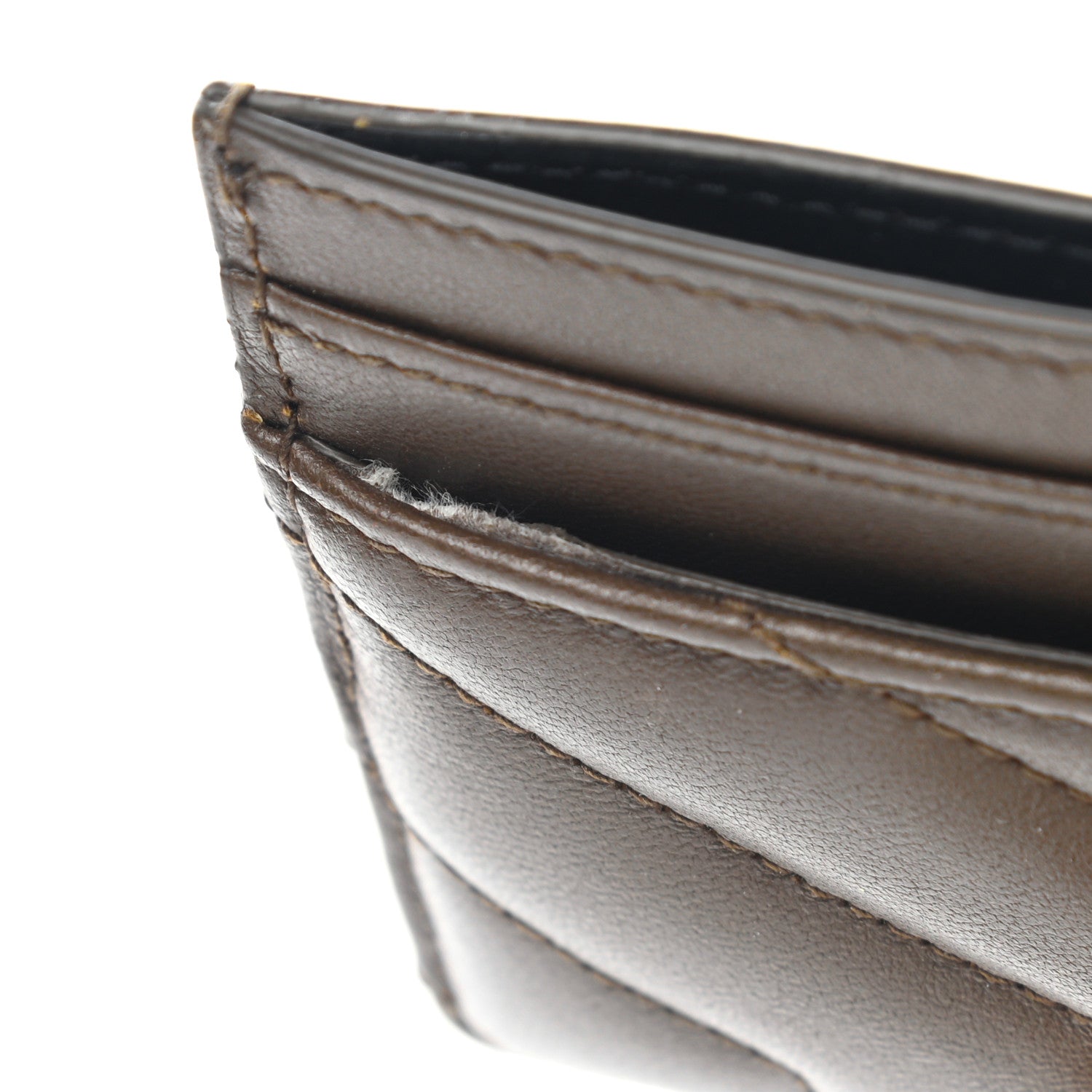 Saint Laurent Calfskin Y Quilted Monogram LouLou Credit Card Case Faggio 8 of 9