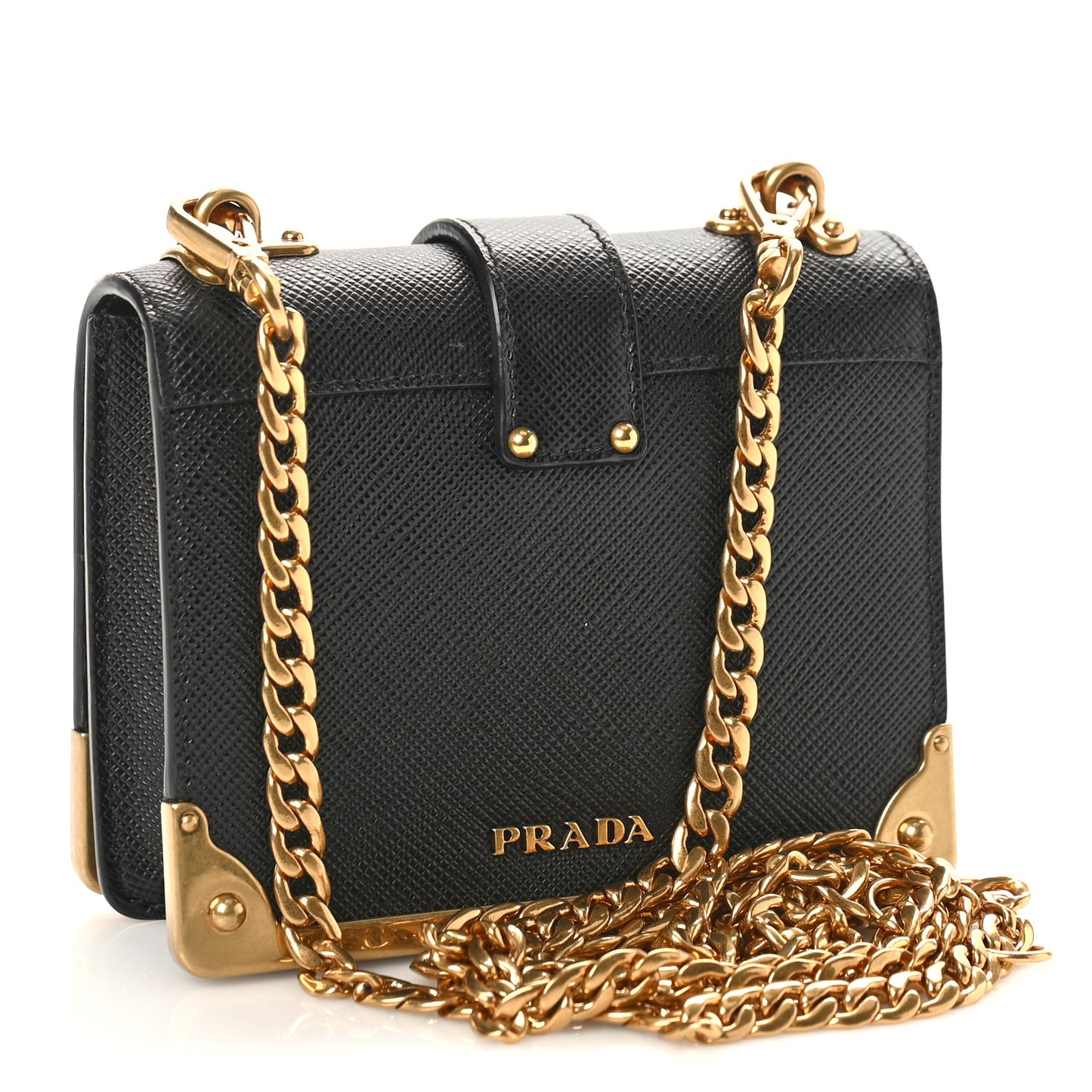 Saffiano Astrology Mini Cahier Bag Black