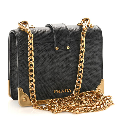 Prada Saffiano Astrology Mini Cahier Bag Black 3 of 8