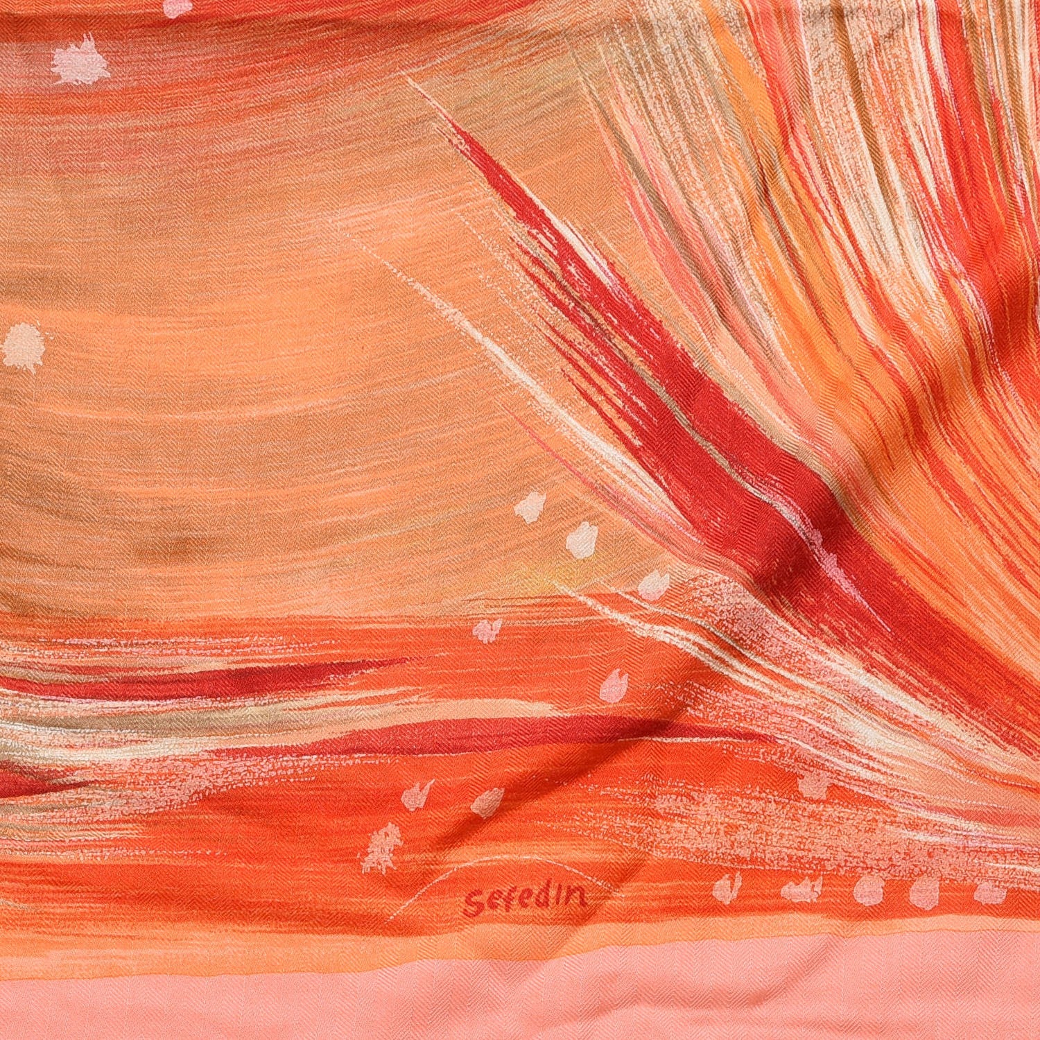 Hermes Cashmere Silk Feux Du Ciel Scarf 140 5 of 9
