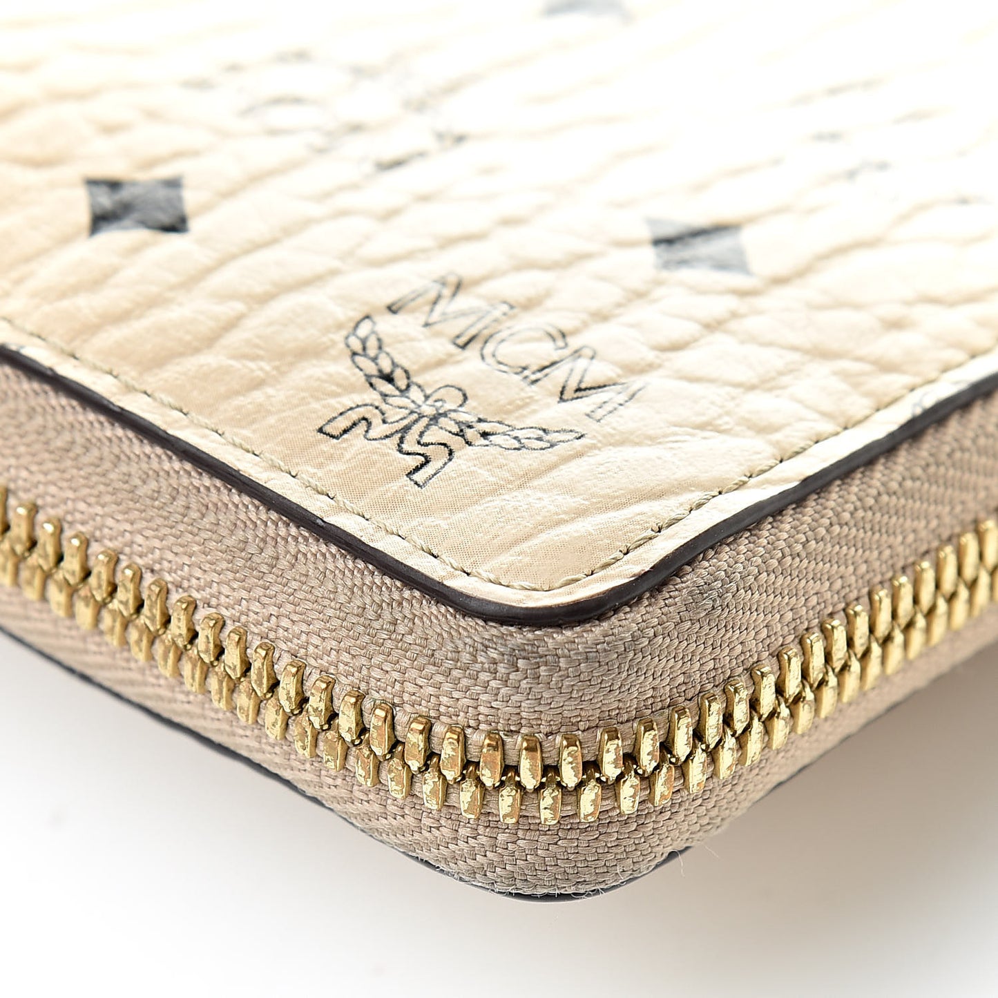 Visetos Large Zip Around Wallet Beige
