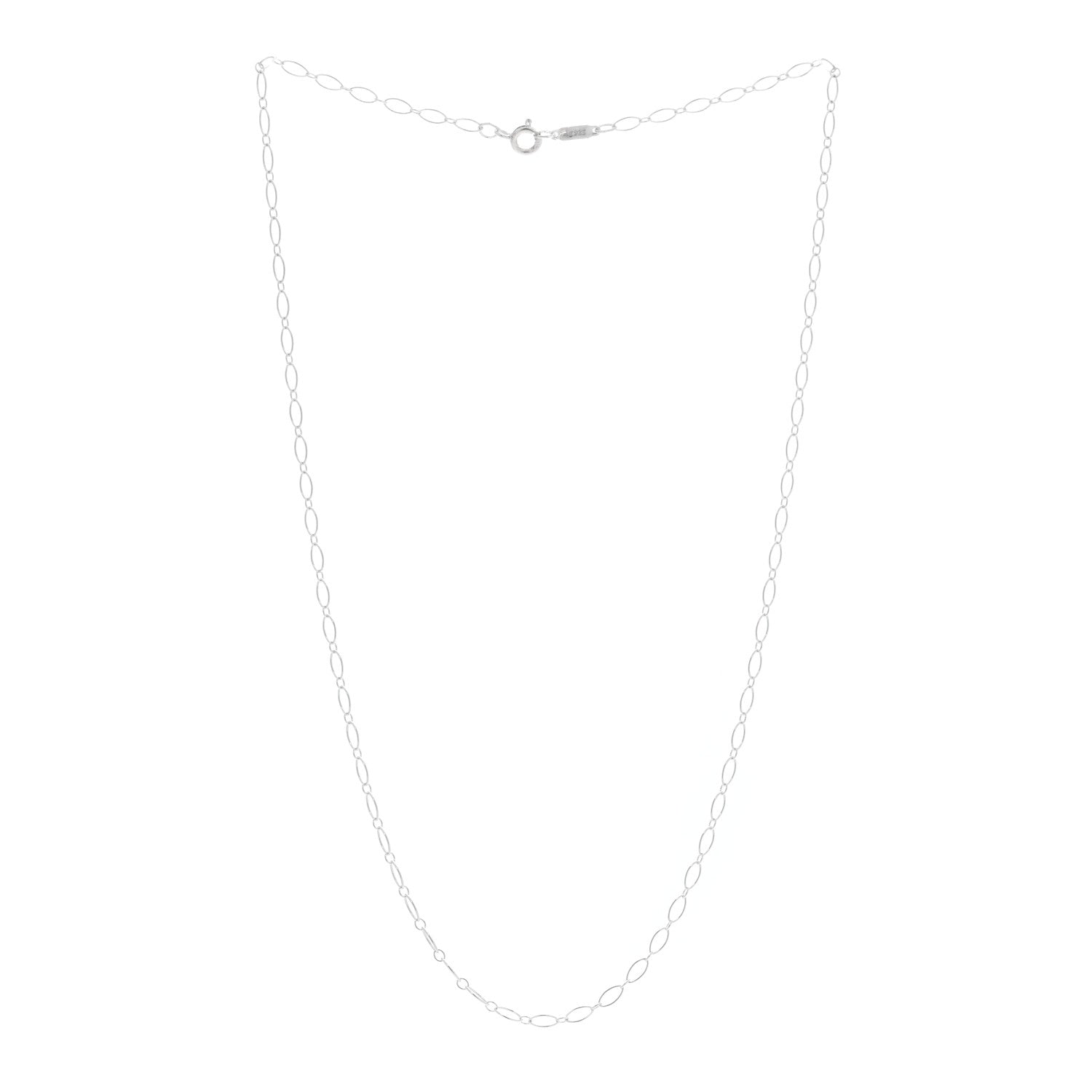 Tiffany Sterling Silver Oval Link Chain Necklace 2 of 4
