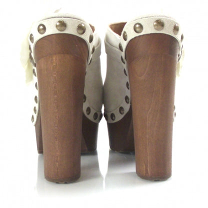 Chanel Suede Camellia Clogs 36 3 of 11