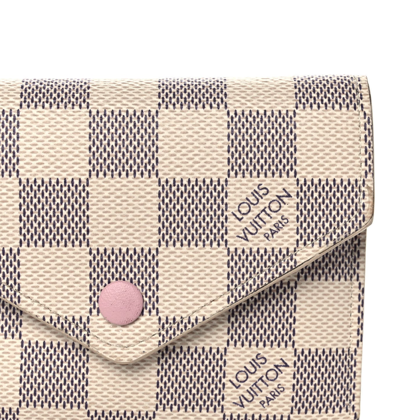 Damier Azur Victorine Wallet Rose Ballerine
