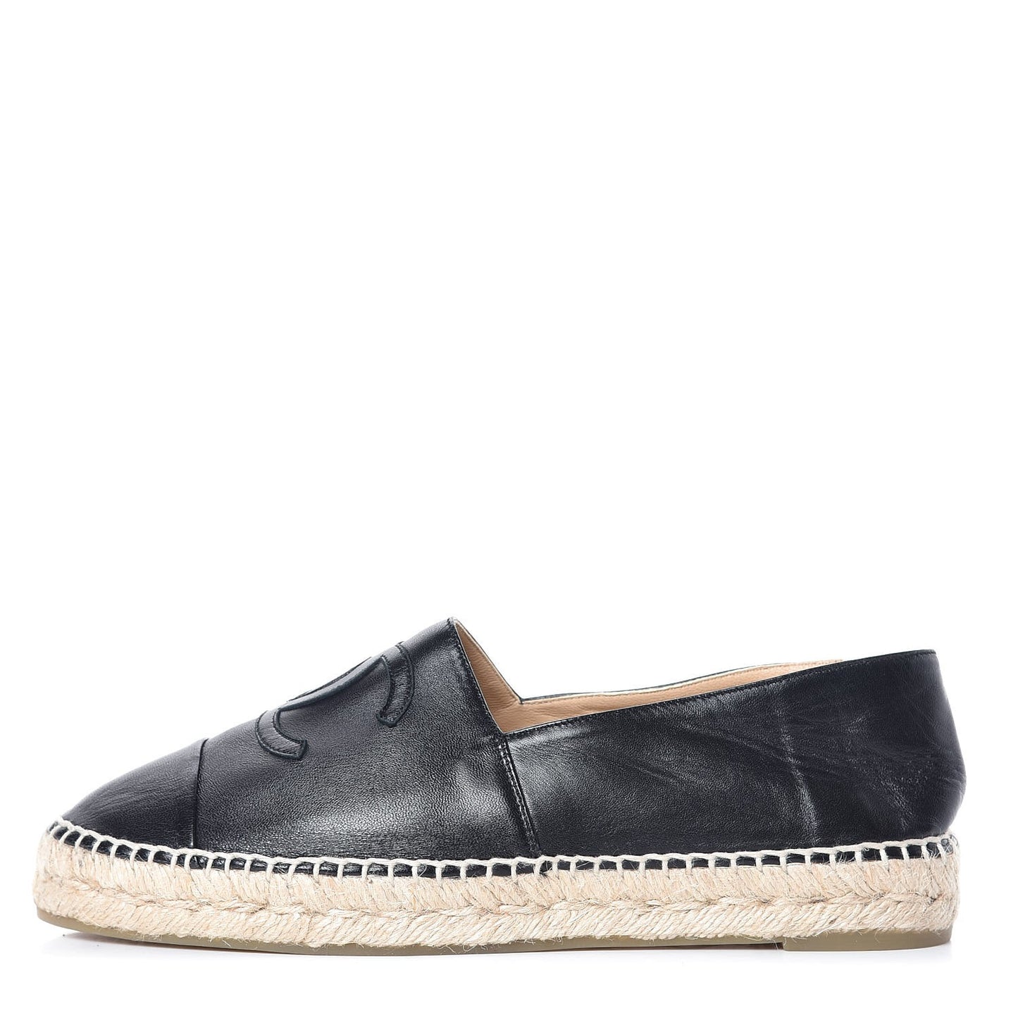 Lambskin CC Espadrilles 40 Black