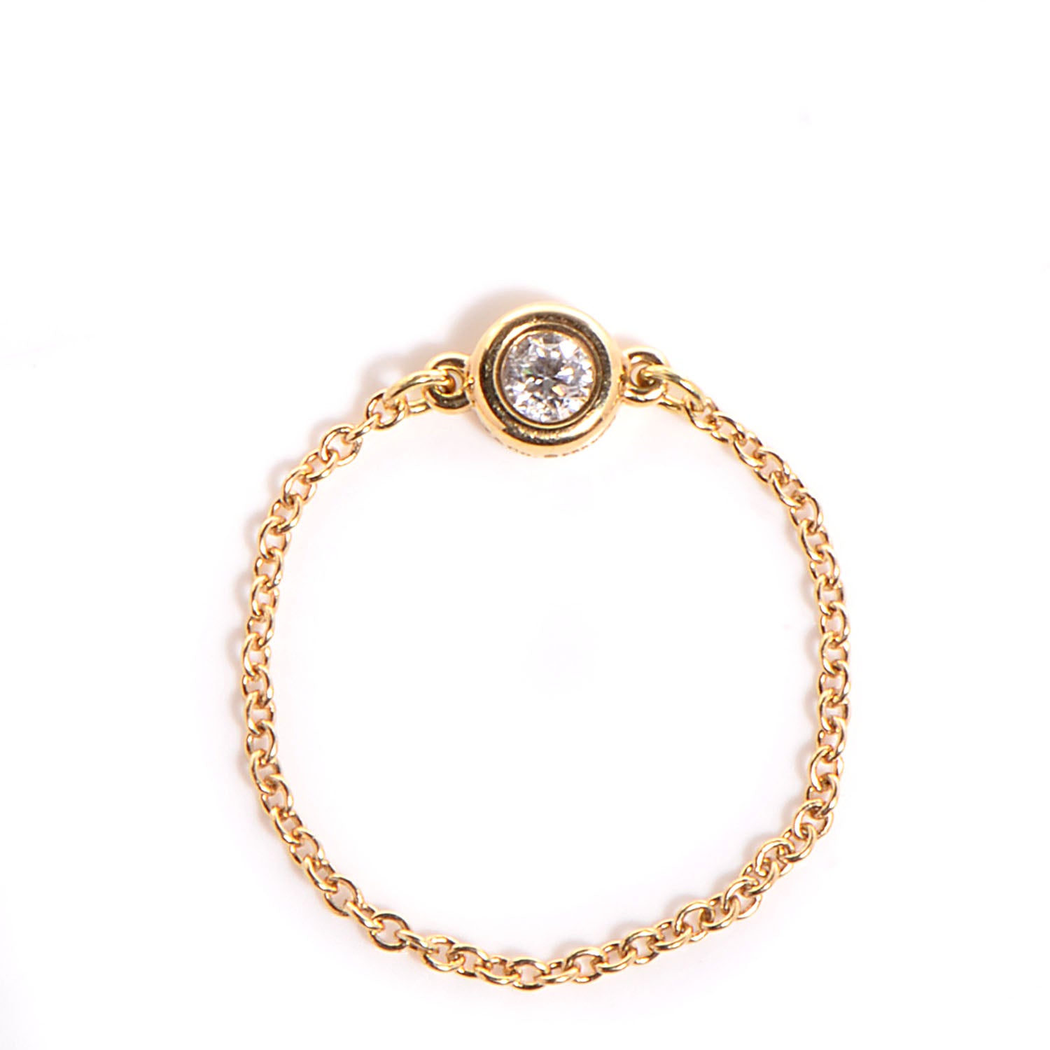 Tiffany 18K Yellow Gold Diamond Elsa Peretti Diamonds by the Yard Ring 6 1 of 6