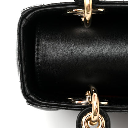 Christian Dior Lambskin Cannage Small My ABCDior Lady Dior Black 10 of 13