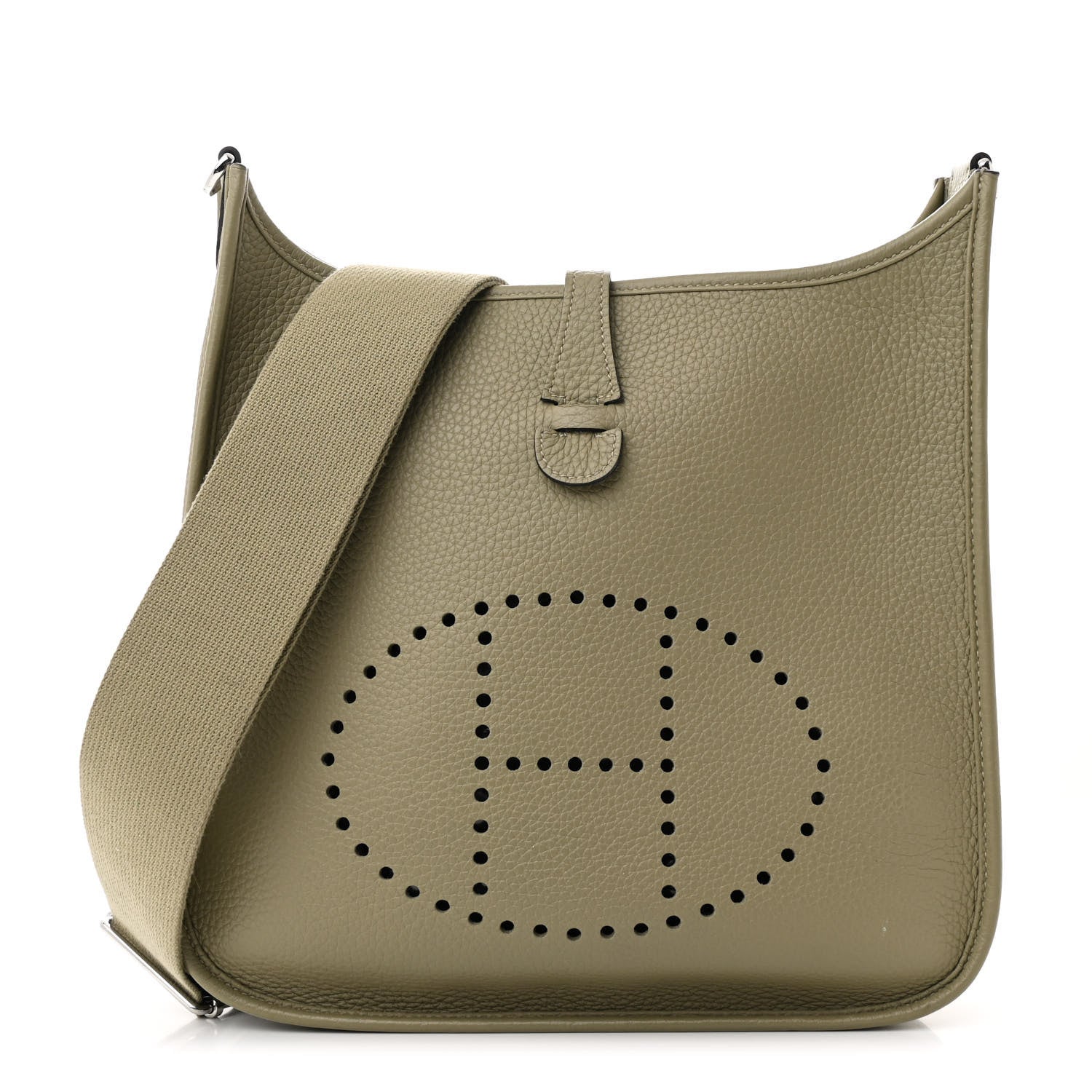 Hermes Taurillon Clemence EVELYNE III PM Sauge 1 of 11
