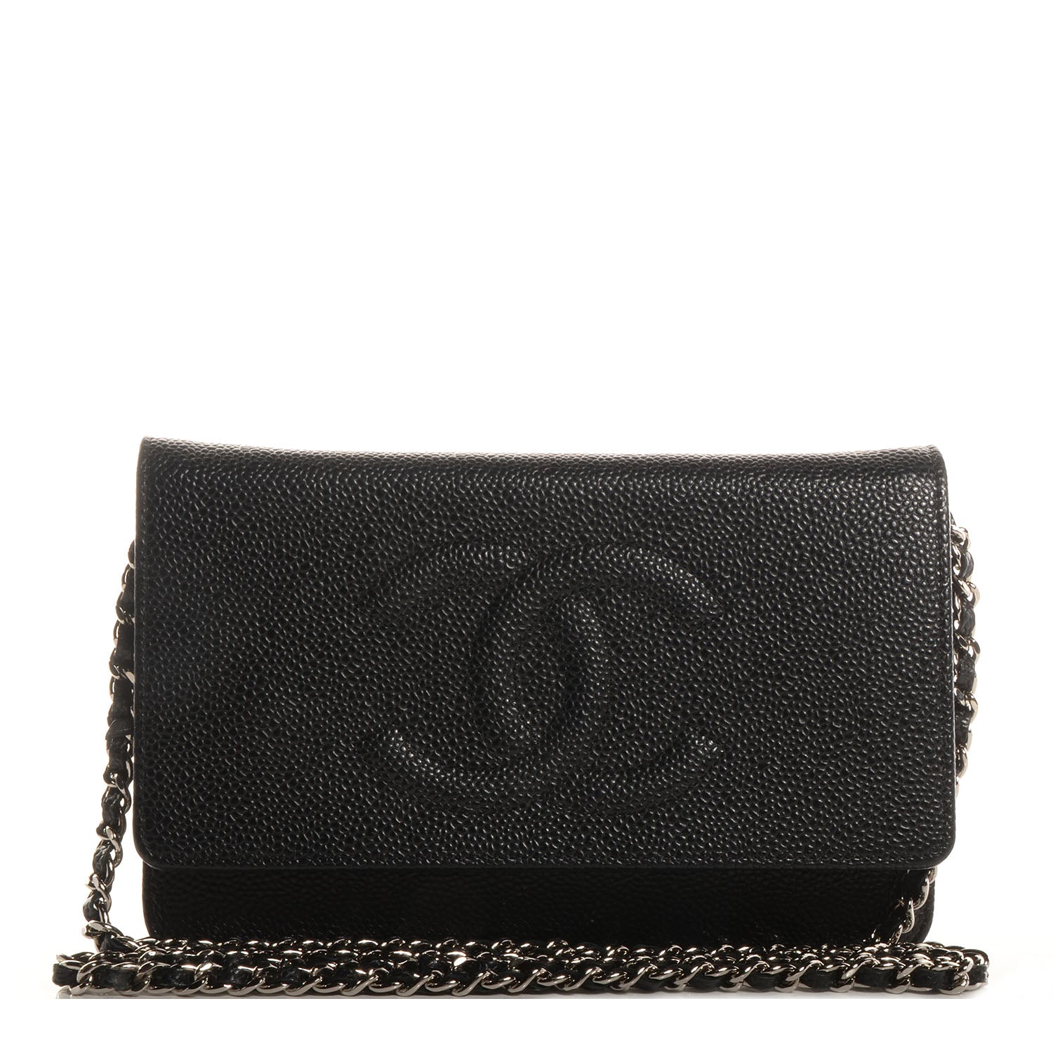 Chanel Caviar Timeless CC Wallet on Chain WOC Black 1 of 9