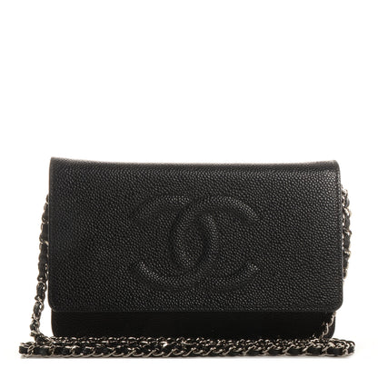 Chanel Caviar Timeless CC Wallet on Chain WOC Black 1 of 9