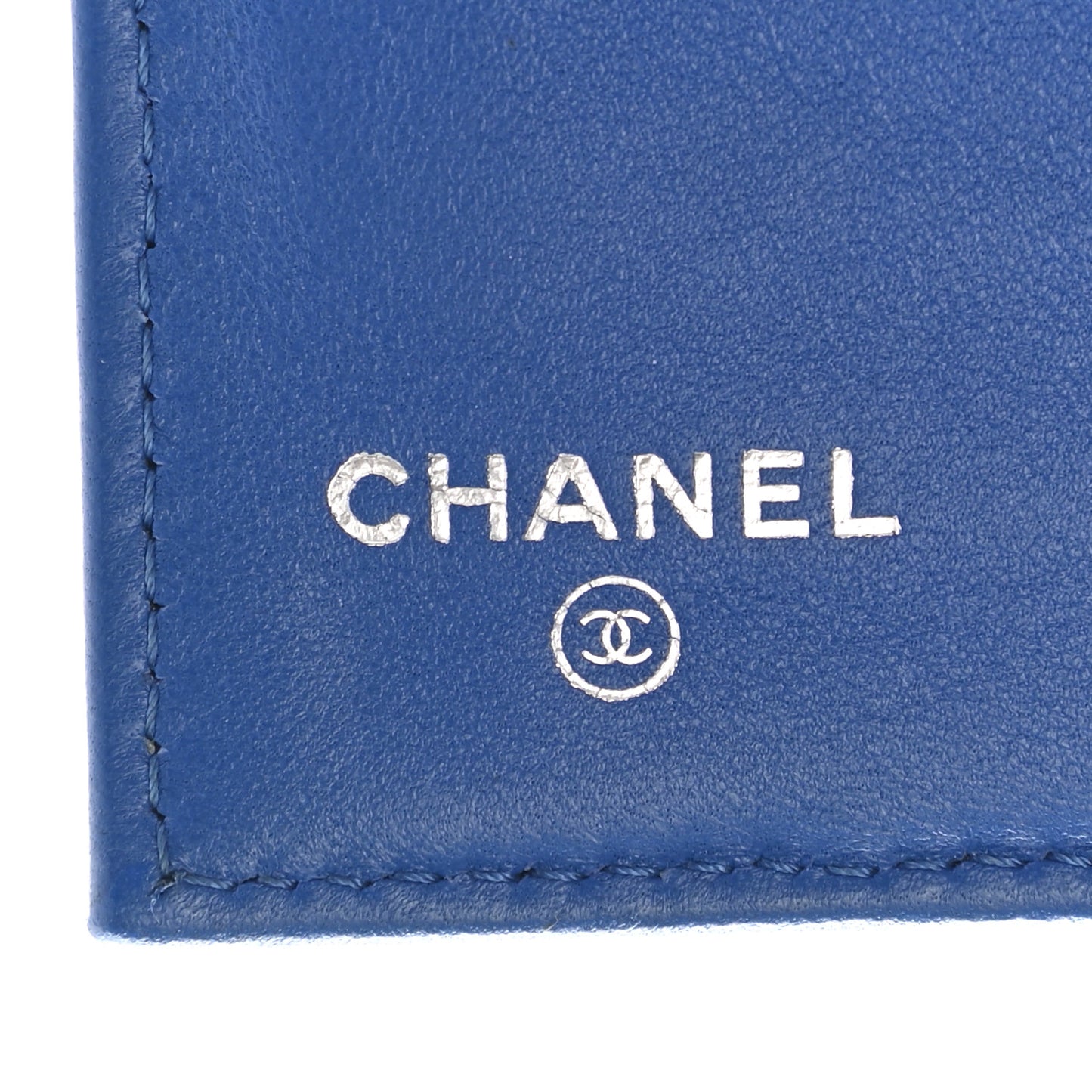 Lambskin Quilted Medium Flap Wallet Royal Blue