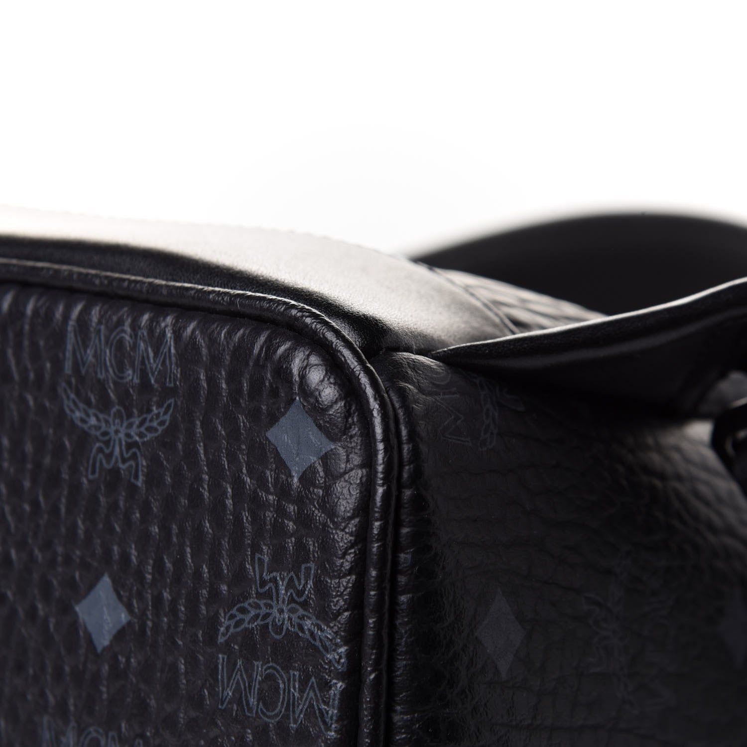 MCM Visetos Medium Stark Logo Stripe Backpack Black 21 of 21