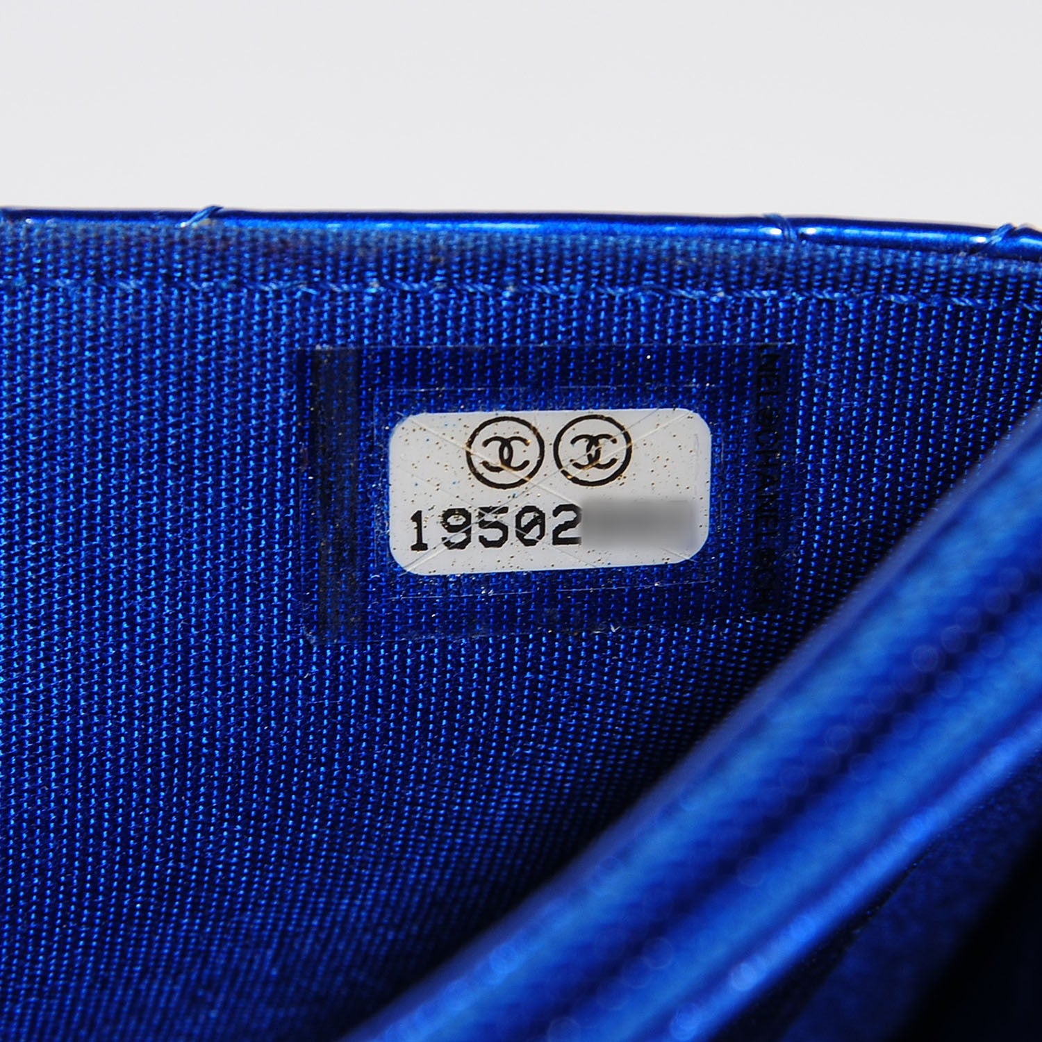 Chanel Patent Calfskin Quilted Boy Wallet On Chain WOC Blue 7 of 8