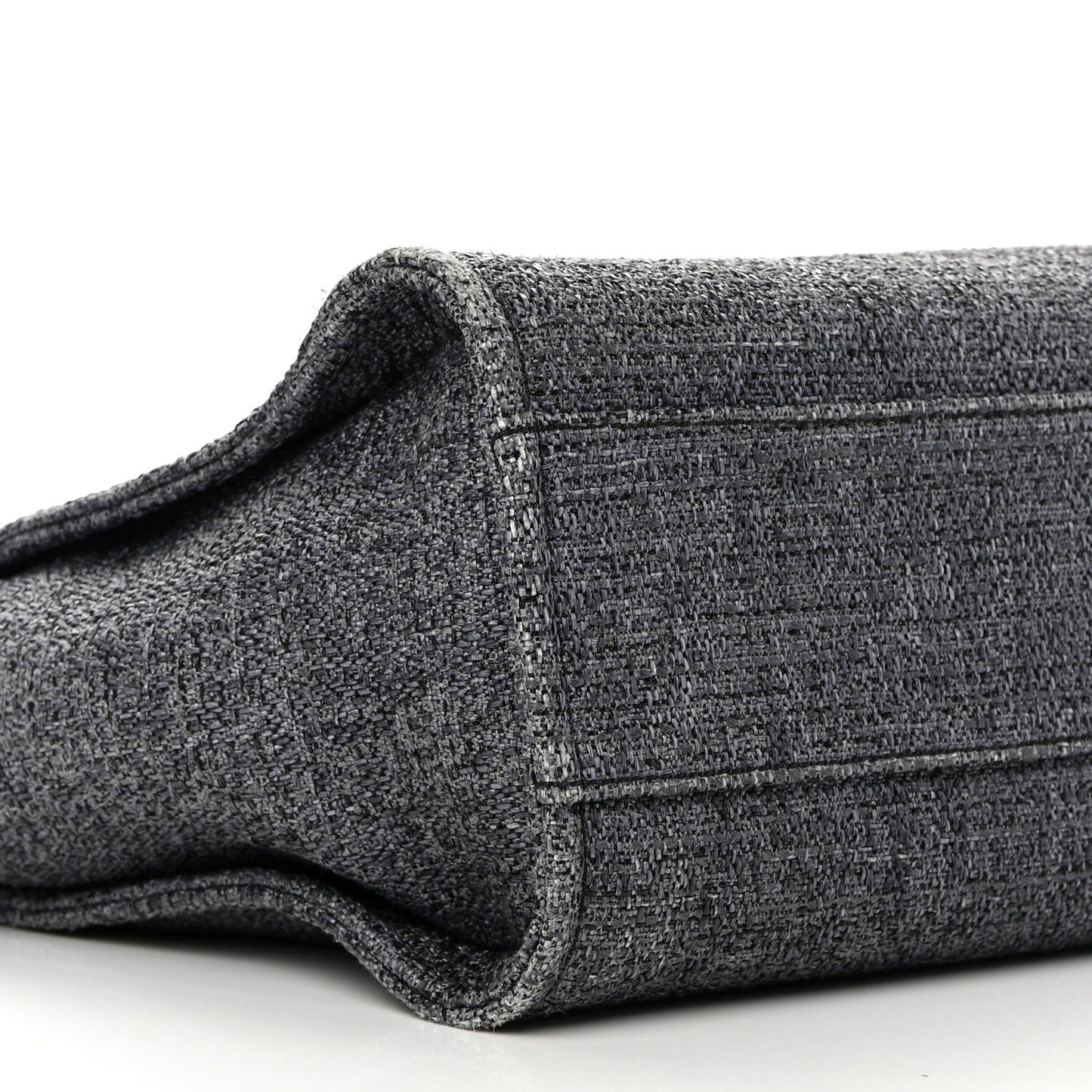 Lurex Boucle Small Deauville Tote Black