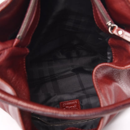Burberry Calfskin Chain Tote Burgundy 6 of 15