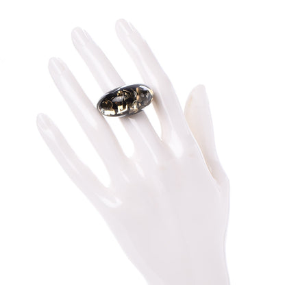 Louis Vuitton Resin Swarovski Crystal Inclusion Ring L Black 7.5 2 of 4