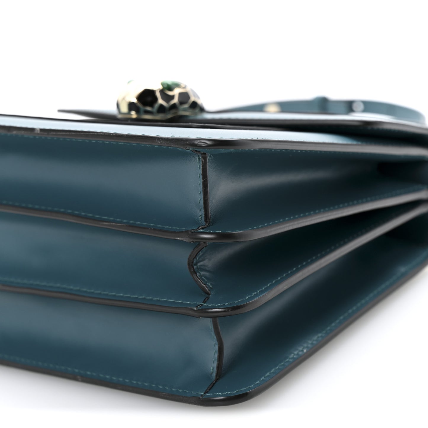 Calfskin Serpenti Forever Top Handle Emerald Green