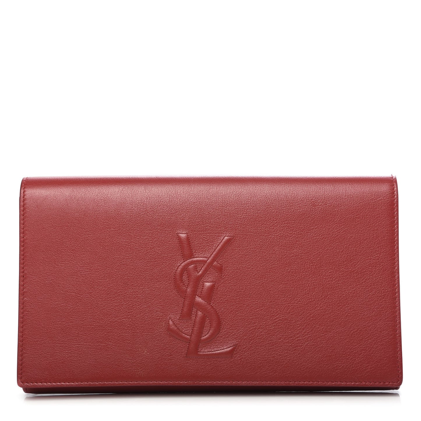 Calfskin Monogram Large Belle De Jour Clutch Red