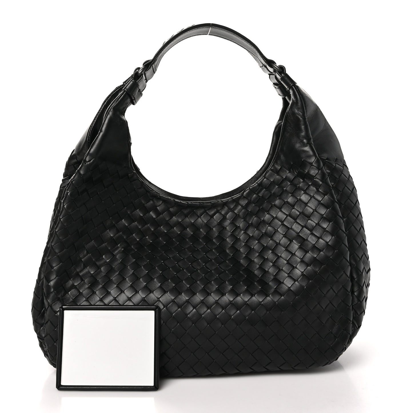 Nappa Intrecciato Medium Campana Hobo Black