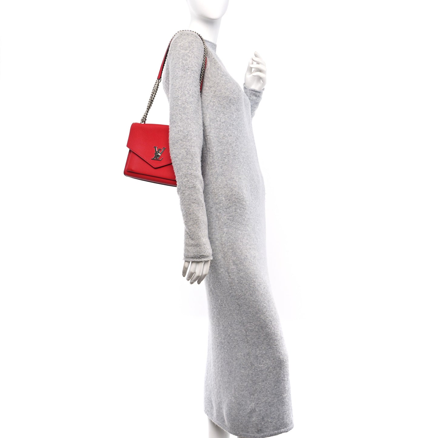 Soft Calfskin Mylockme Chain Bag BB Rubis