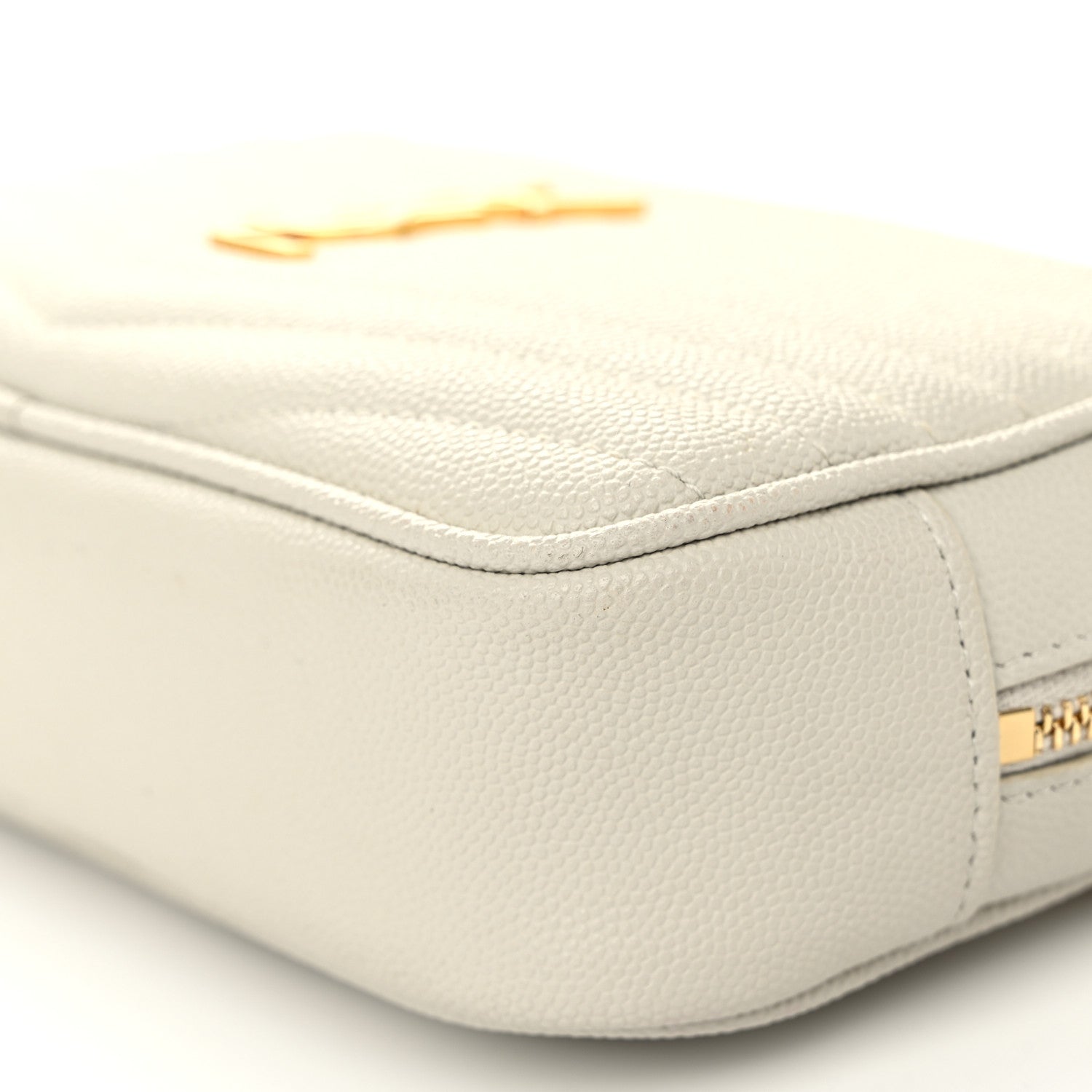Saint Laurent Grain De Poudre Matelasse Monogram Mini Lou Camera Bag Crema Soft 9 of 9