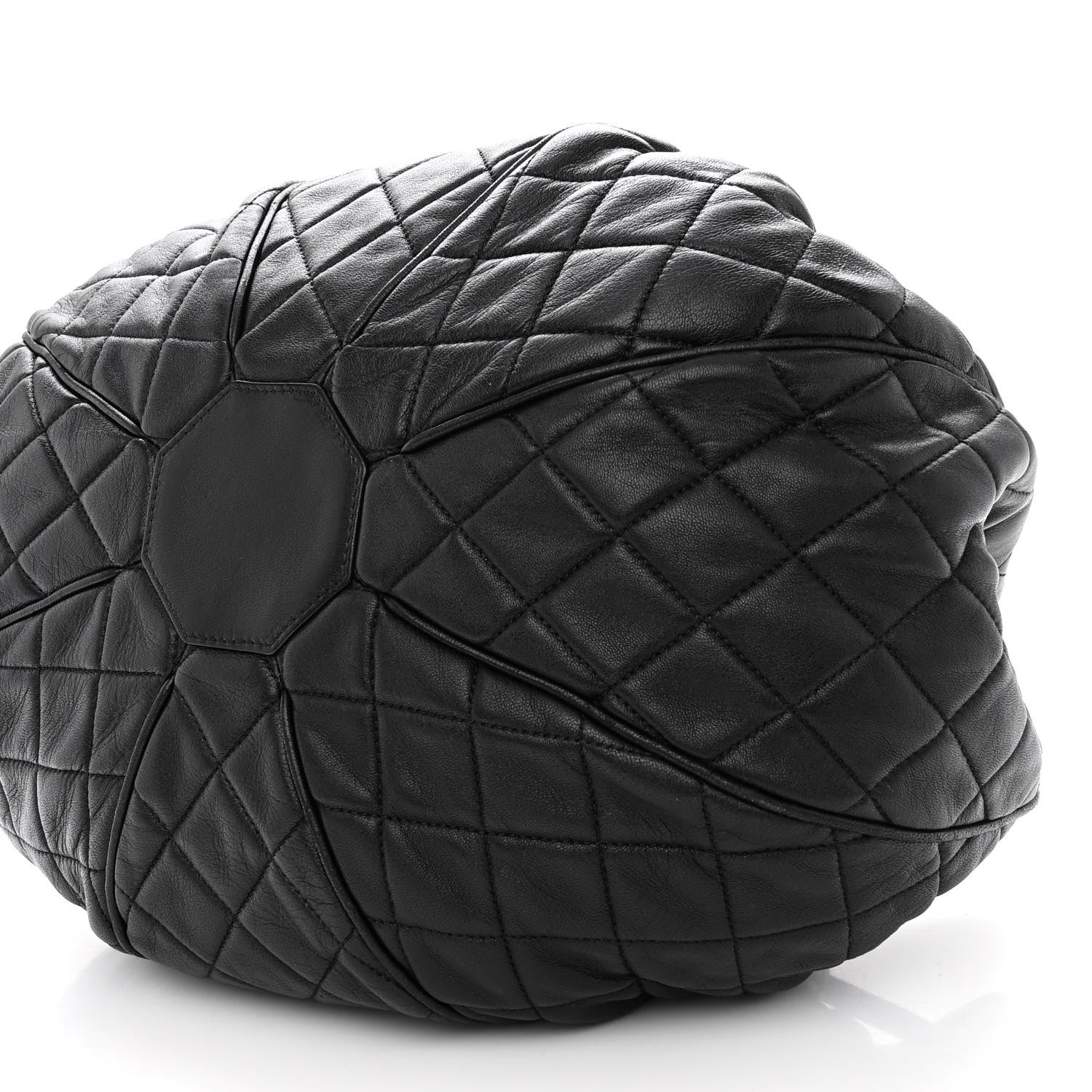 Chanel Calfskin Quilted Drawstring Sac Cordon Bag Black 10 of 10