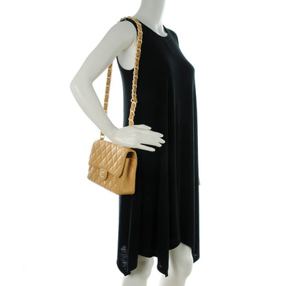 Chanel Lambskin Medium Bekko Chain Single Flap Beige 2 of 13