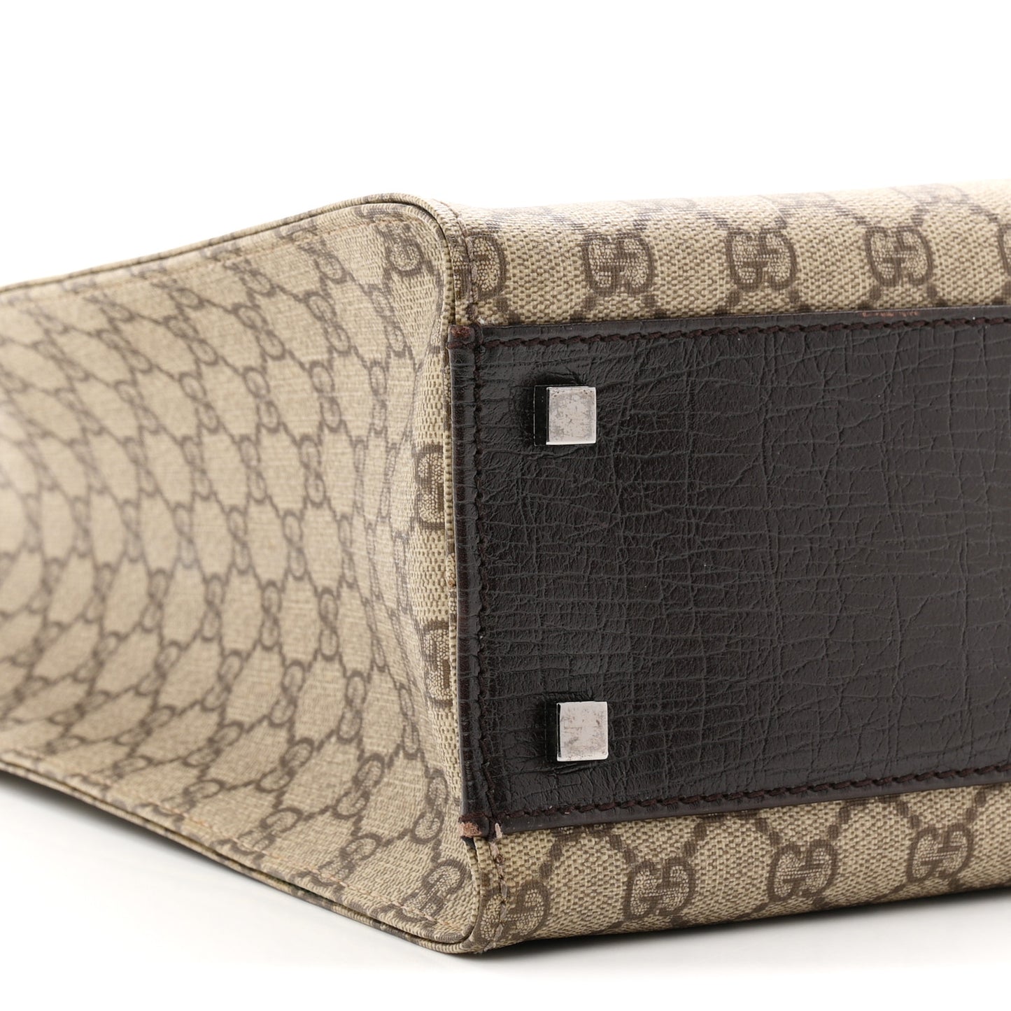 GG Plus Monogram Small Vertical Tote Dark Brown