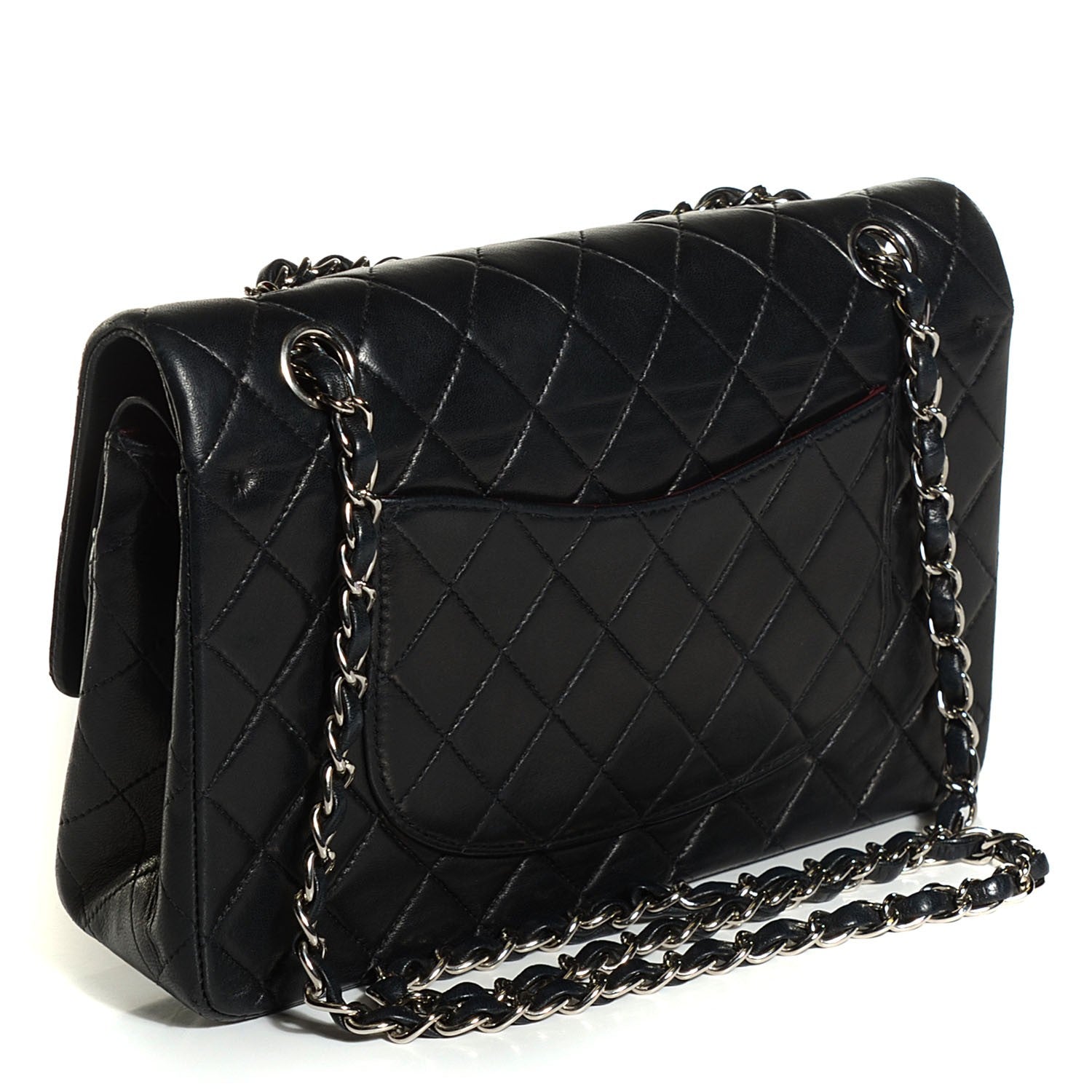 Chanel Lambskin Quilted Medium Double Flap Black 3 of 9