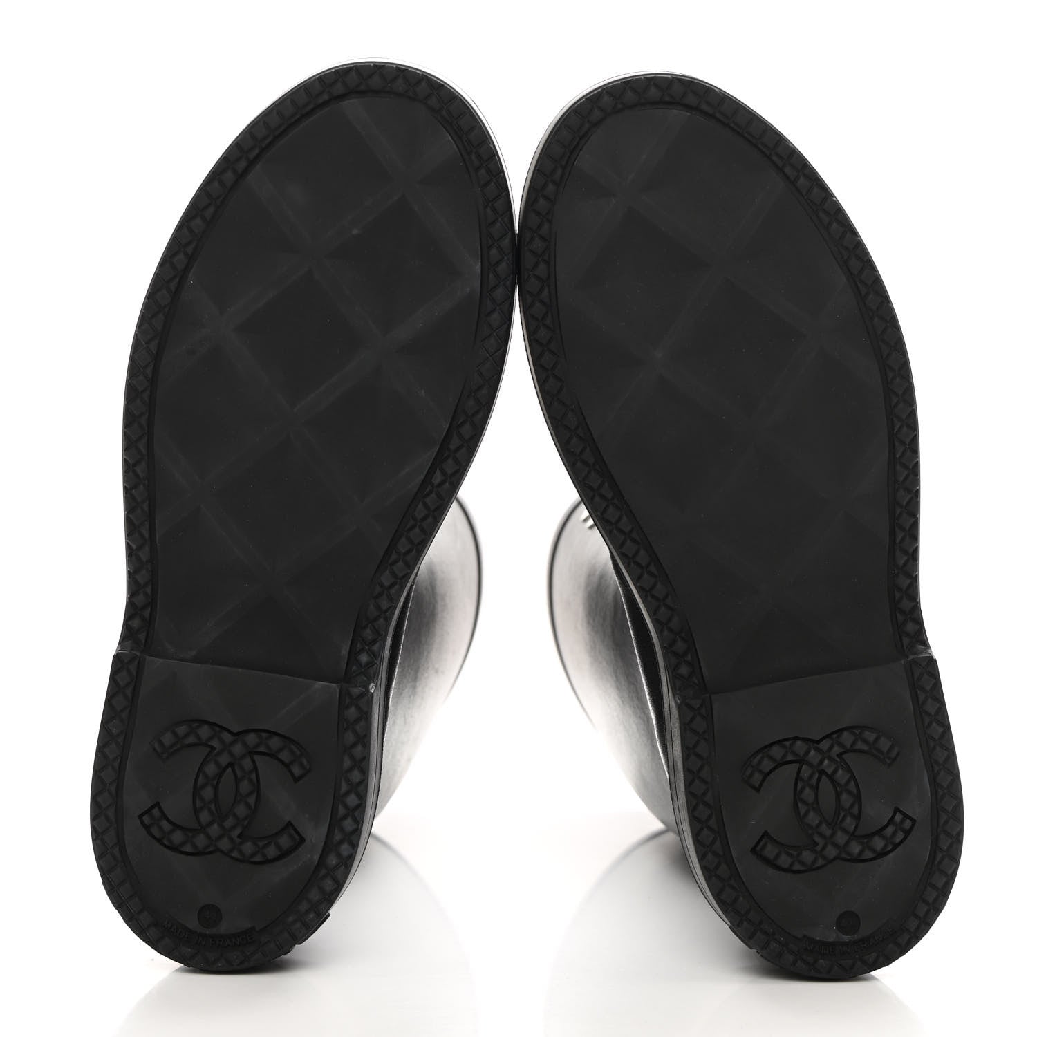 Chanel Caoutchouk CC High Boots 41 Black 5 of 12