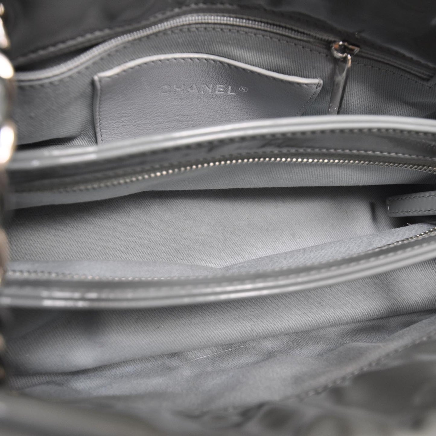 Patent Quilted Small Just Mademoiselle Gray