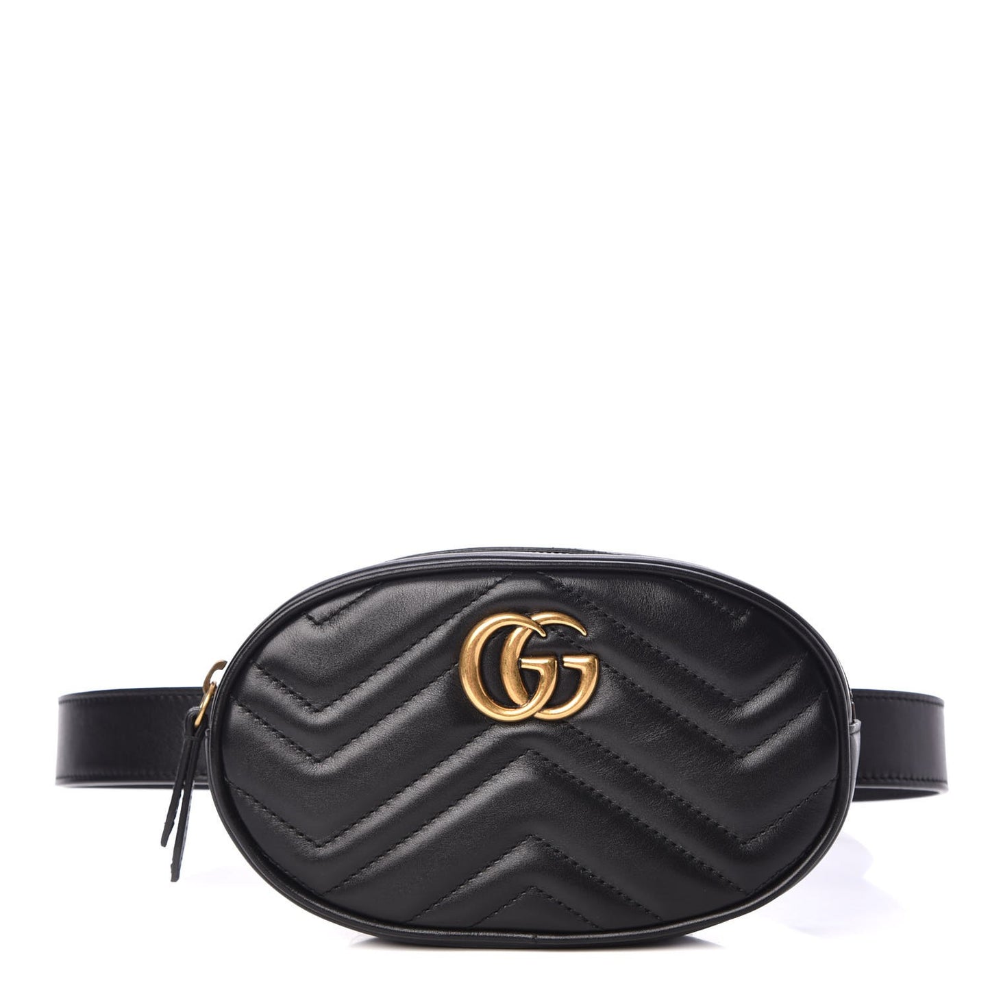 Calfskin Matelasse GG Marmont Belt Bag 75 30 Black