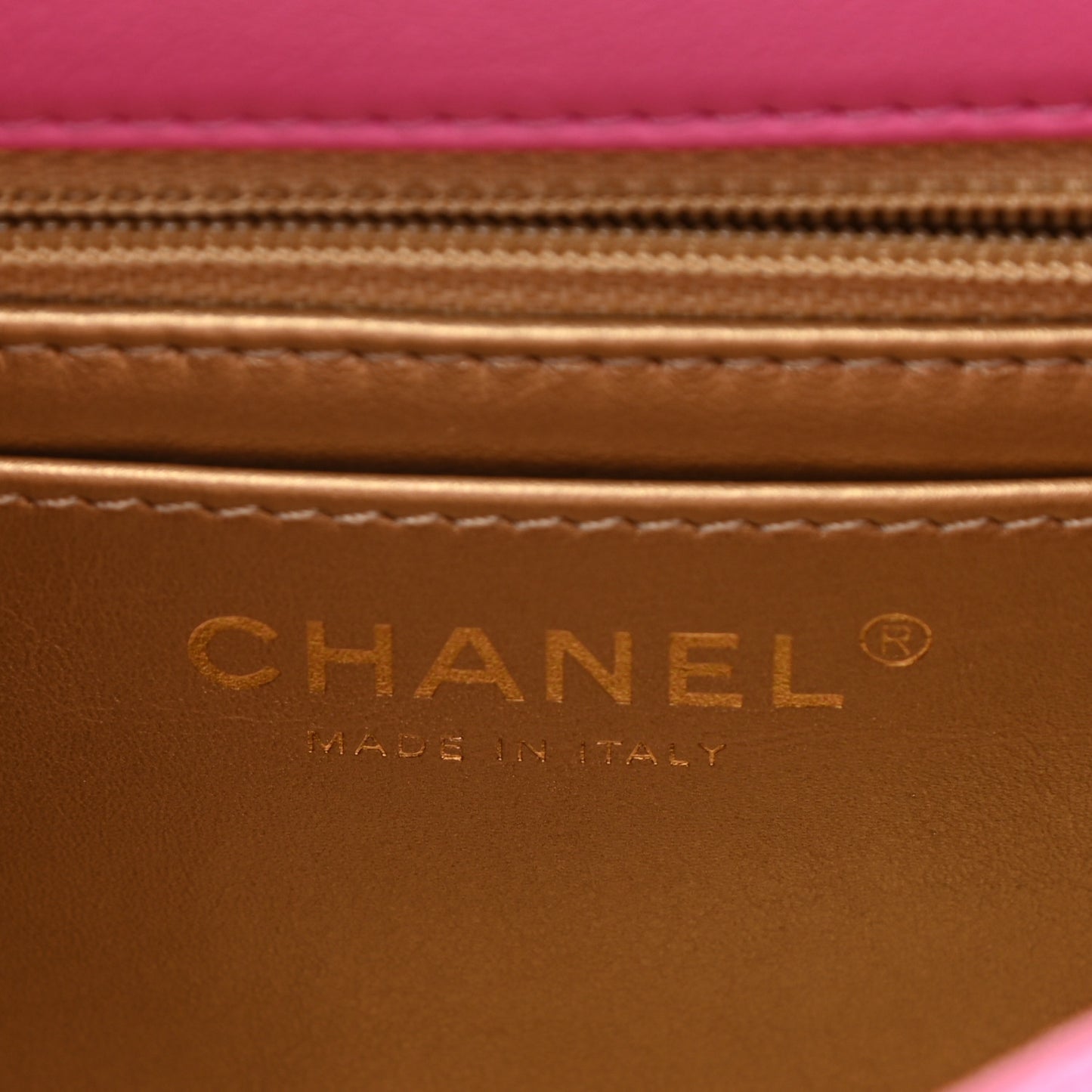 Lambskin Quilted Mini Pearl Crush Flap Pink