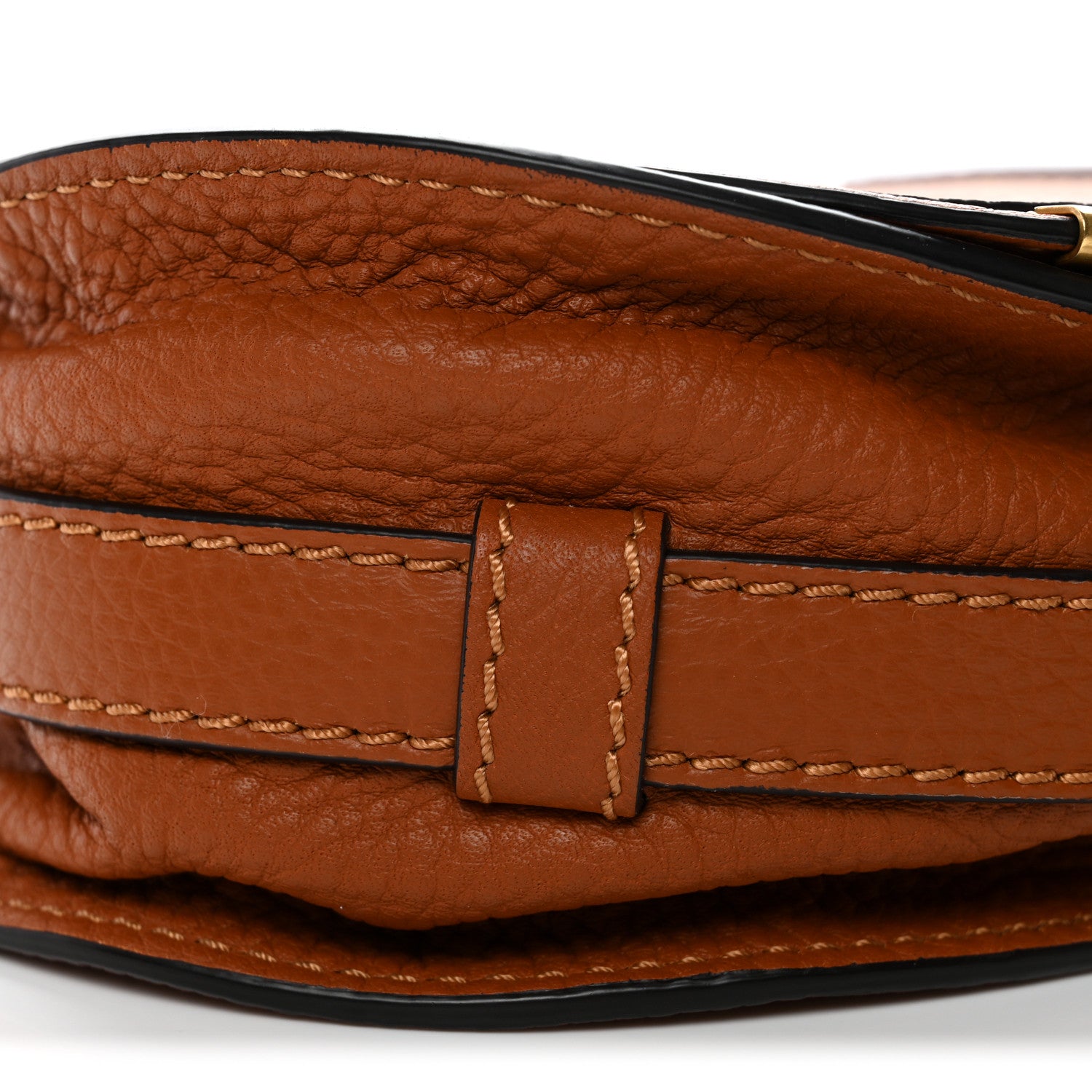 Chloe Grained Calfskin Small Marcie Saddle Bag Tan 9 of 10