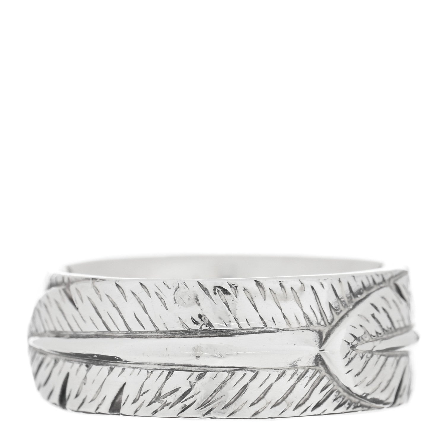 David Yurman Sterling Silver Feather Ring 61 9.5 1 of 4