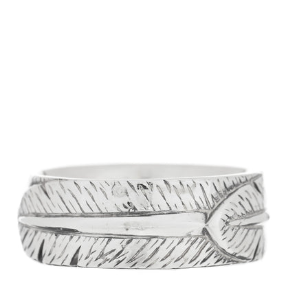 David Yurman Sterling Silver Feather Ring 61 9.5 1 of 4