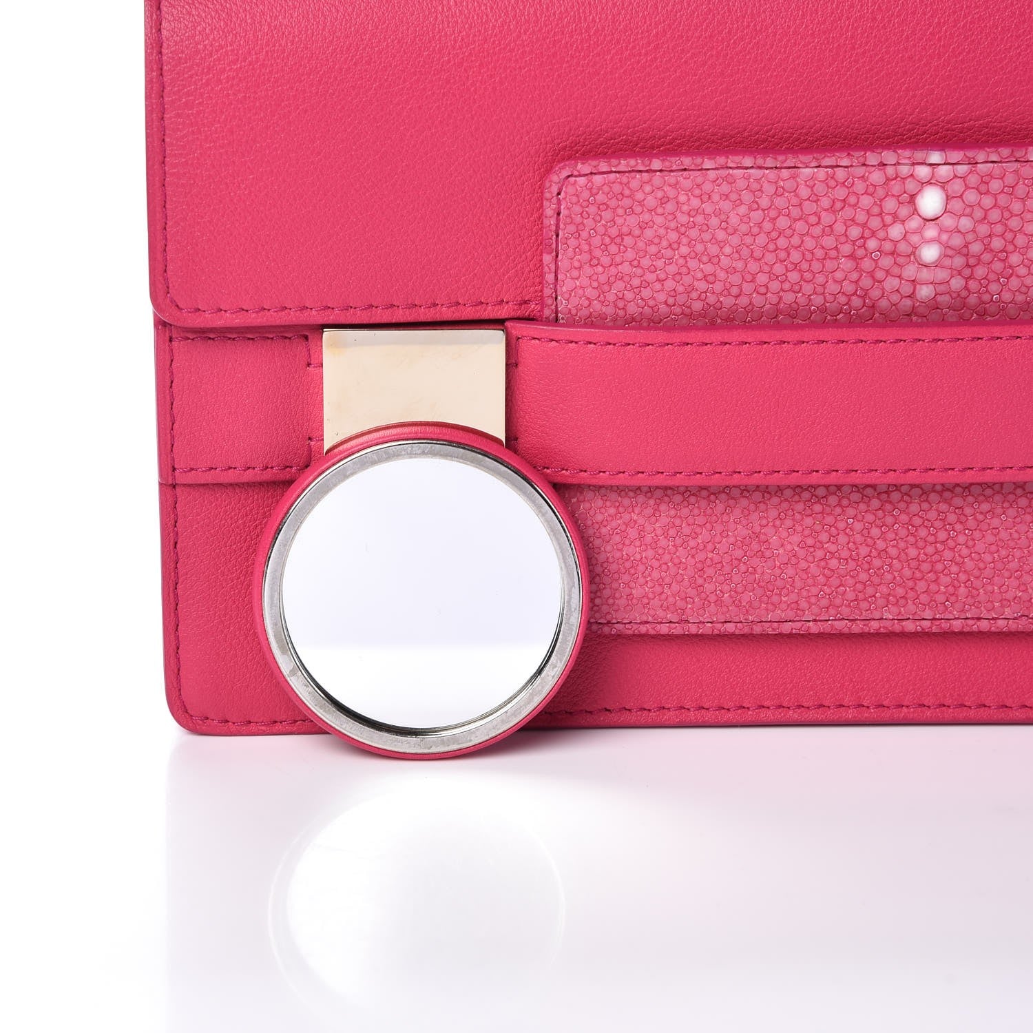 Delvaux Calfskin Galuchat Long Madame Polo Clutch Rose Indien 8 of 8