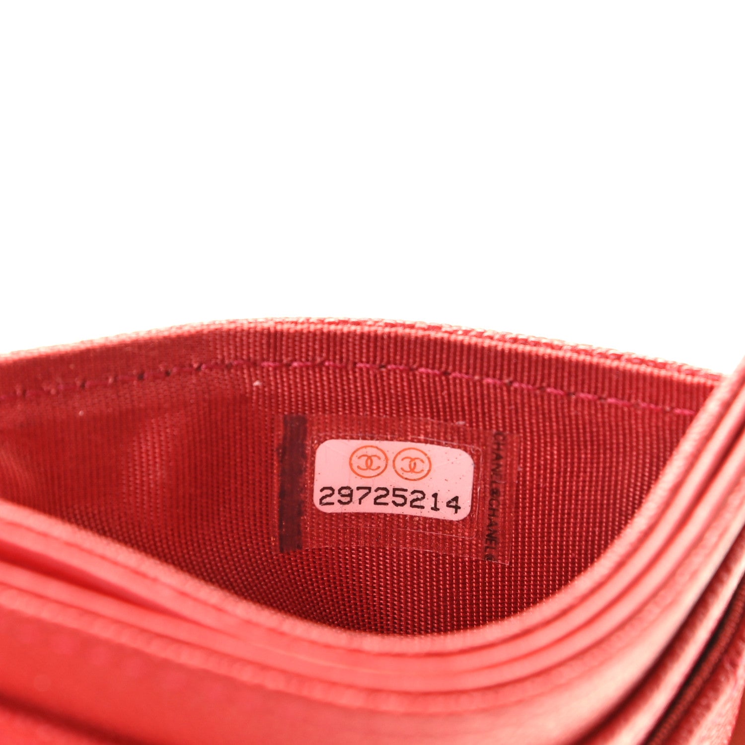 Chanel Caviar Quilted Boy Card Holder Red 7 of 8