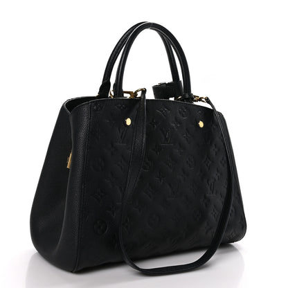 Louis Vuitton LOUIS VUITTON Empreinte Montaigne MM Black 3 of 10